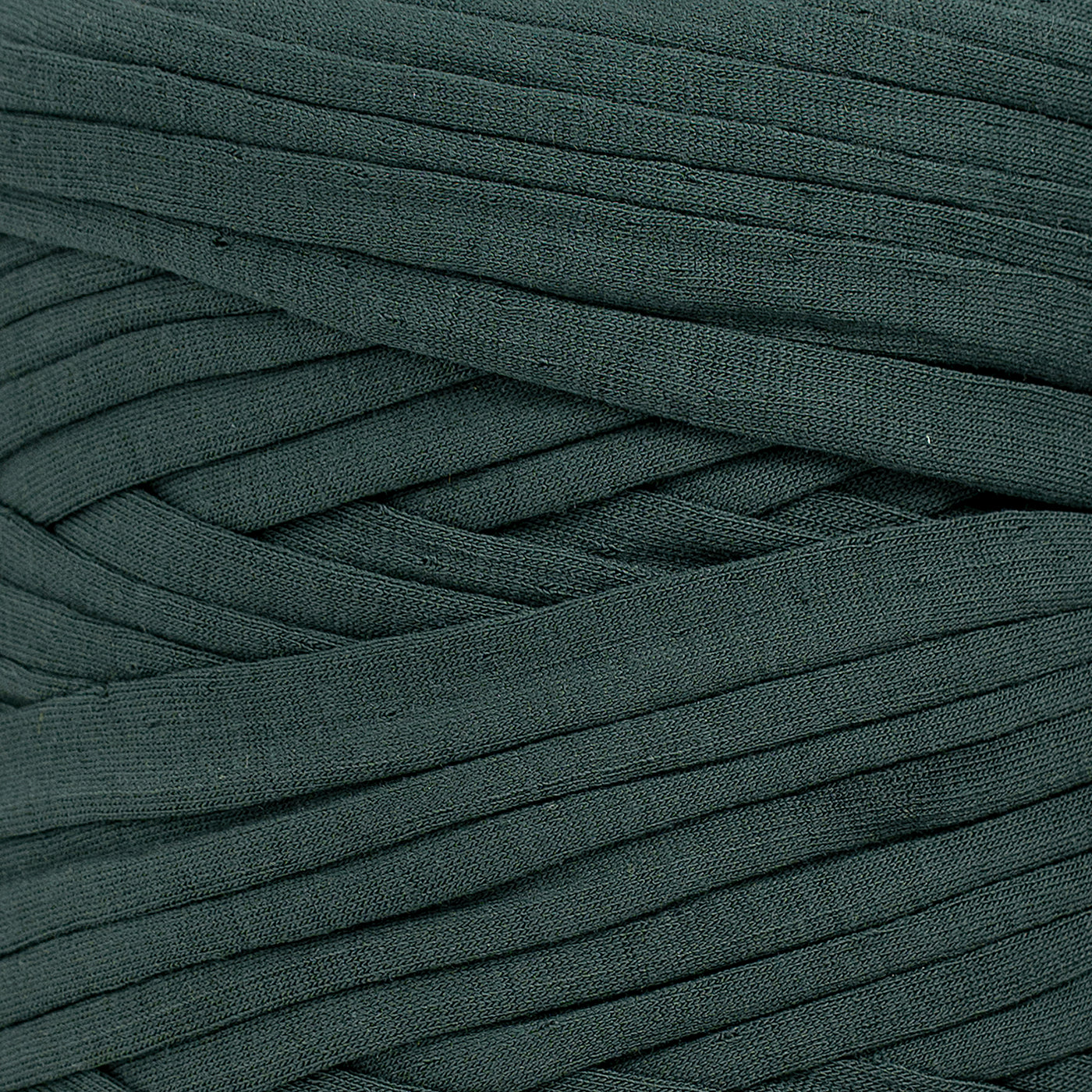 Recycled T-Shirt Fabric Yarn - Pine Green Color
