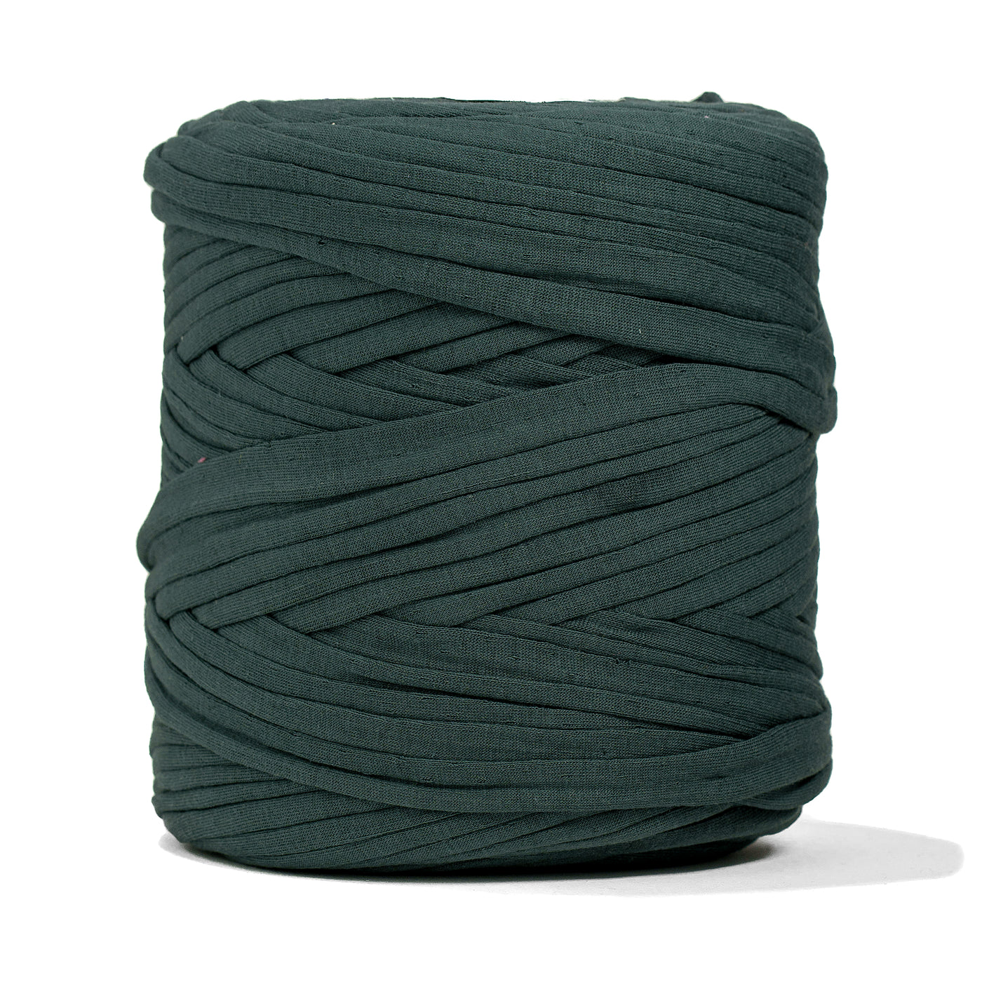 Recycled T-Shirt Fabric Yarn - Pine Green Color