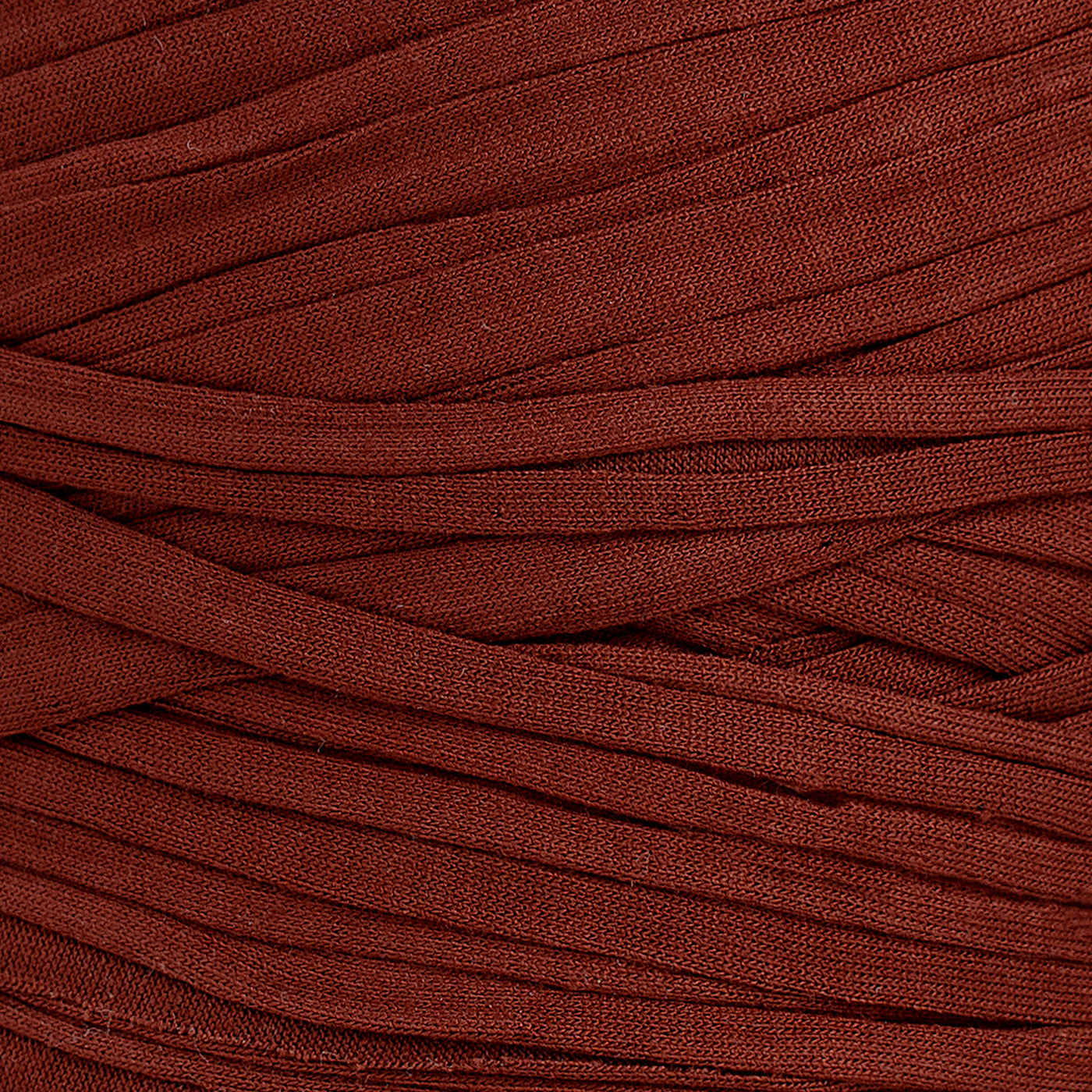 Recycled T-Shirt Fabric Yarn - Red Amber Color