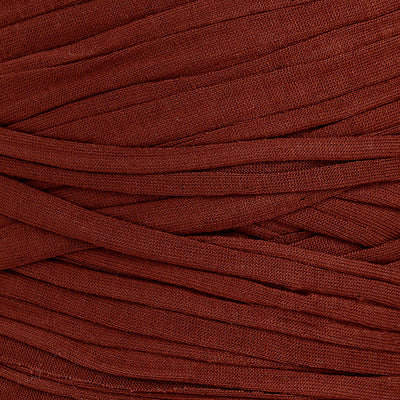 Recycled T-Shirt Fabric Yarn - Red Amber Color