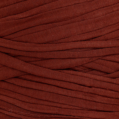 Recycled T-Shirt Fabric Yarn - Red Amber Color