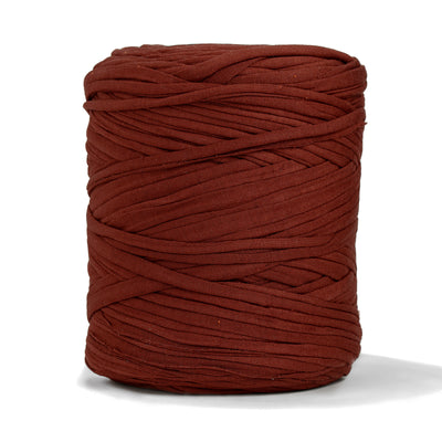 Recycled T-Shirt Fabric Yarn - Red Amber Color