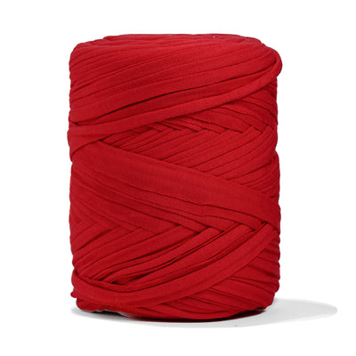 Recycled T-Shirt Fabric Yarn - Red Color