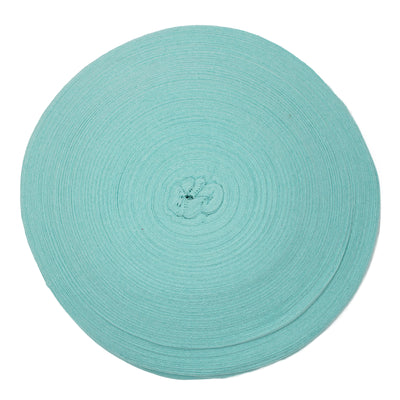 Ribbon Cotton T-Shirt Yarn Aqua Blue Color