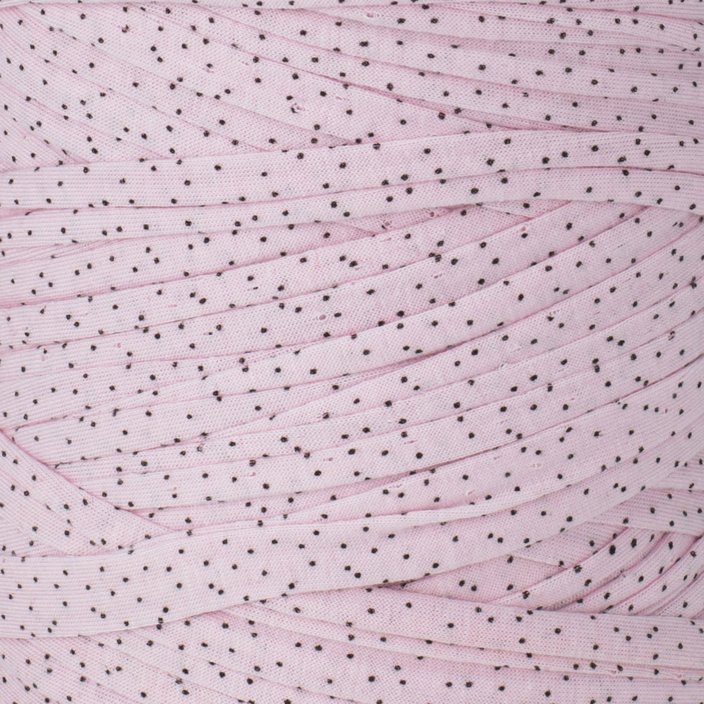 Printed Recycled T-Shirt Fabric Yarn - Rosy Dots