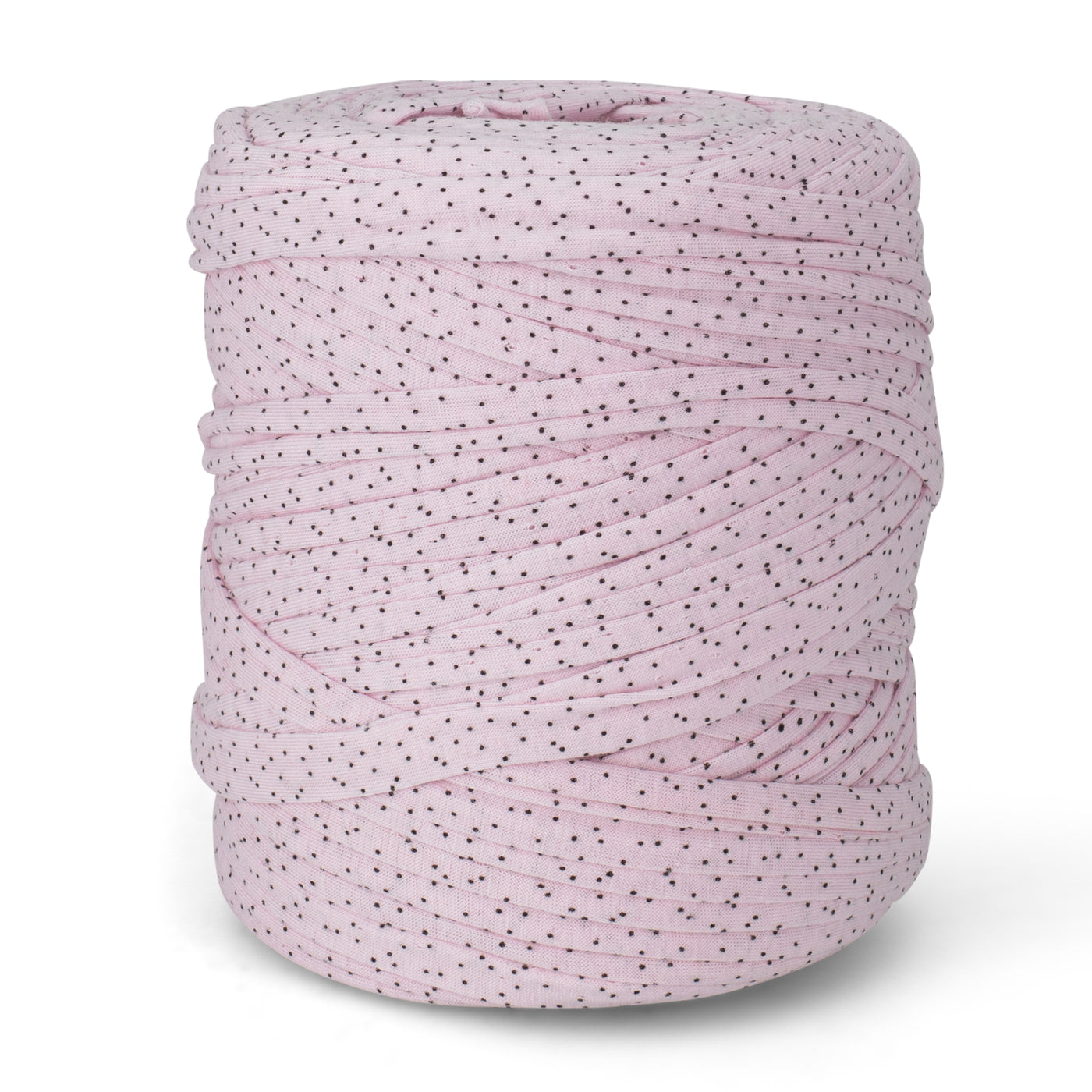 Printed Recycled T-Shirt Fabric Yarn - Rosy Dots