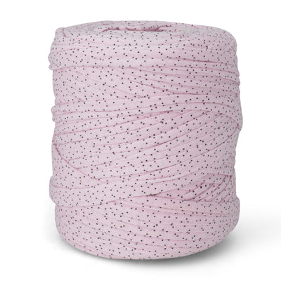 Printed Recycled T-Shirt Fabric Yarn - Rosy Dots