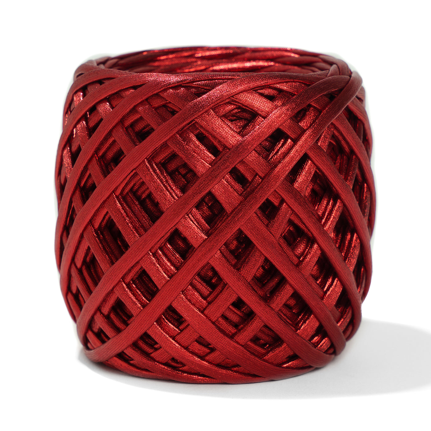 Fabric Yarn Metallic T-Shirt Yarn Ruby Red Color