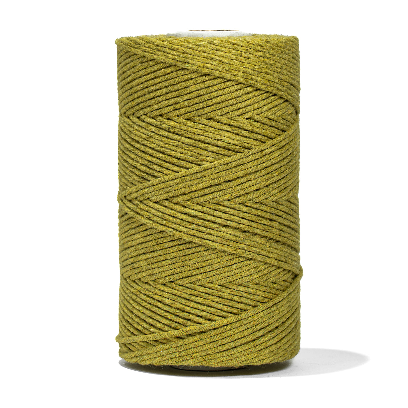 SOFT COTTON CORD ZERO WASTE 2 MM - 1 SINGLE STRAND - CHARTREUSE GREEN COLOR