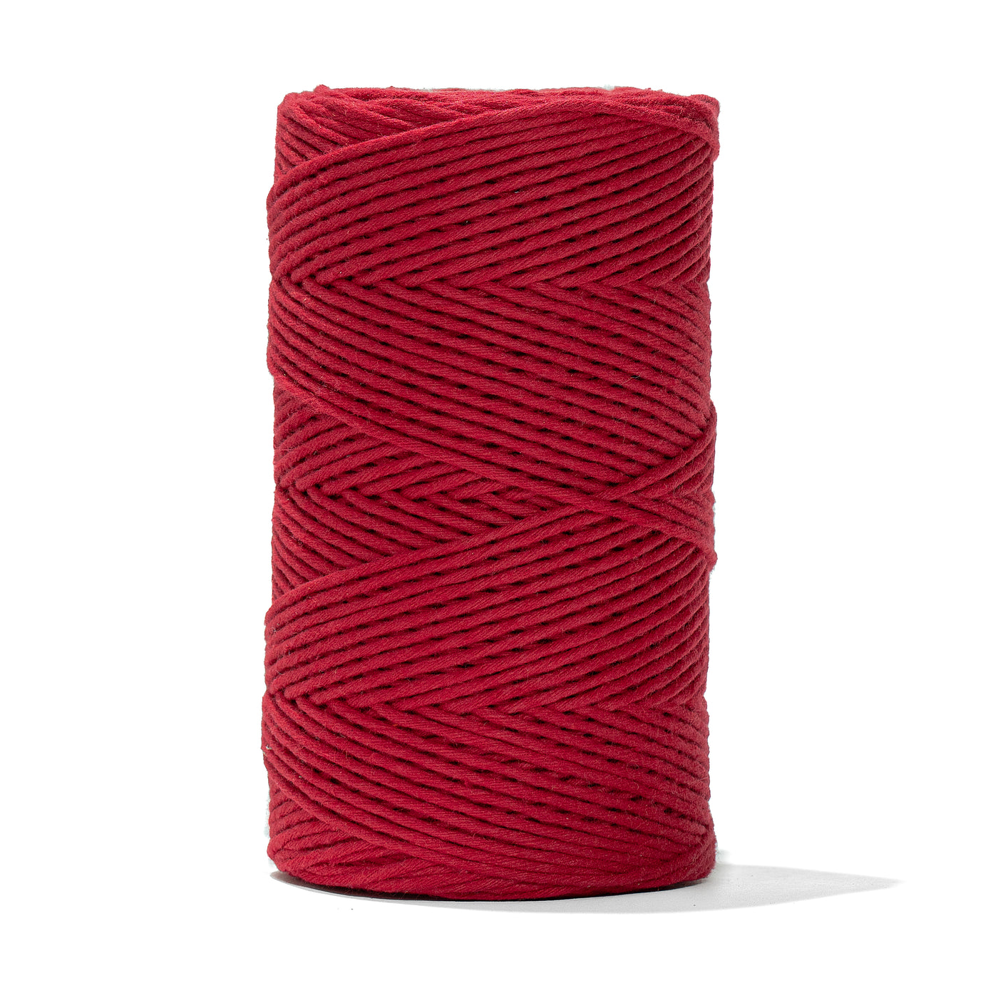 SOFT COTTON CORD ZERO WASTE 2 MM - 1 SINGLE STRAND - RED COLOR