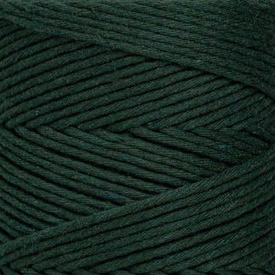 SOFT COTTON CORD ZERO WASTE 2 MM - 1 SINGLE STRAND - DEEP GREEN COLOR