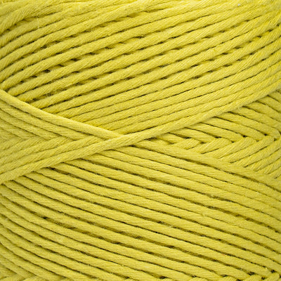 SOFT COTTON CORD ZERO WASTE 2 MM - 1 SINGLE STRAND - LEMON YELLOW COLOR