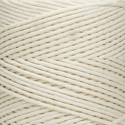 SOFT COTTON CORD ZERO WASTE 2 MM - 1 SINGLE STRAND - NATURAL COLOR