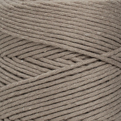 SOFT COTTON CORD ZERO WASTE 2 MM - 1 SINGLE STRAND - SOFT TAUPE COLOR