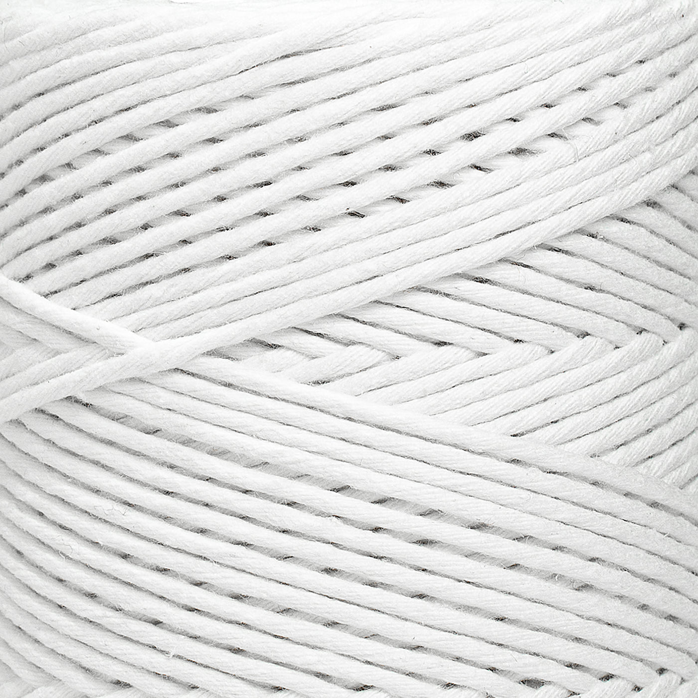 SOFT COTTON CORD ZERO WASTE 2 MM - 1 SINGLE STRAND - WHITE COLOR