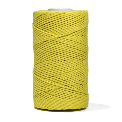 SOFT COTTON CORD ZERO WASTE 2 MM - 1 SINGLE STRAND - LEMON YELLOW COLOR