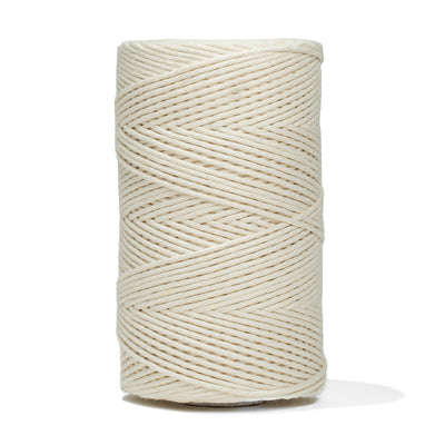 SOFT COTTON CORD ZERO WASTE 2 MM - 1 SINGLE STRAND - NATURAL COLOR