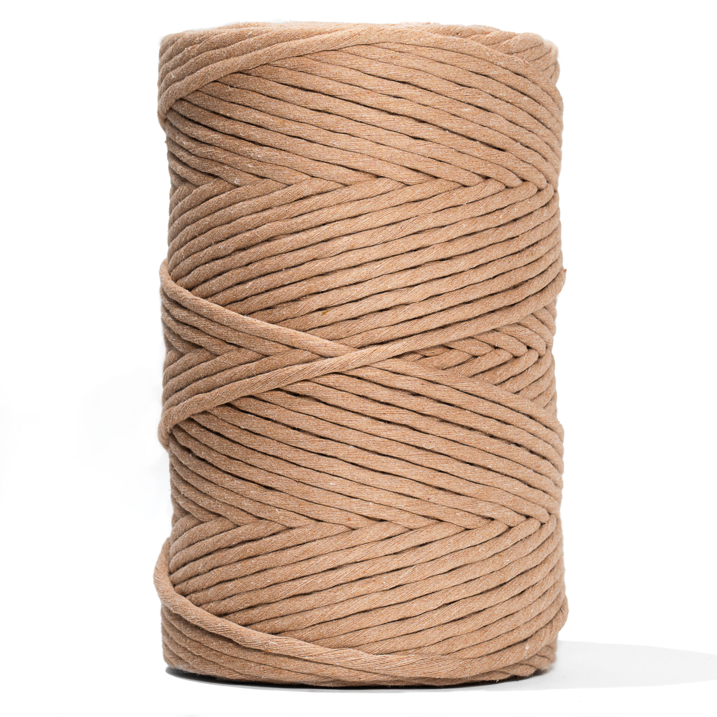 SOFT COTTON CORD ZERO WASTE 4 MM - 1 SINGLE STRAND - COCOA COLOR