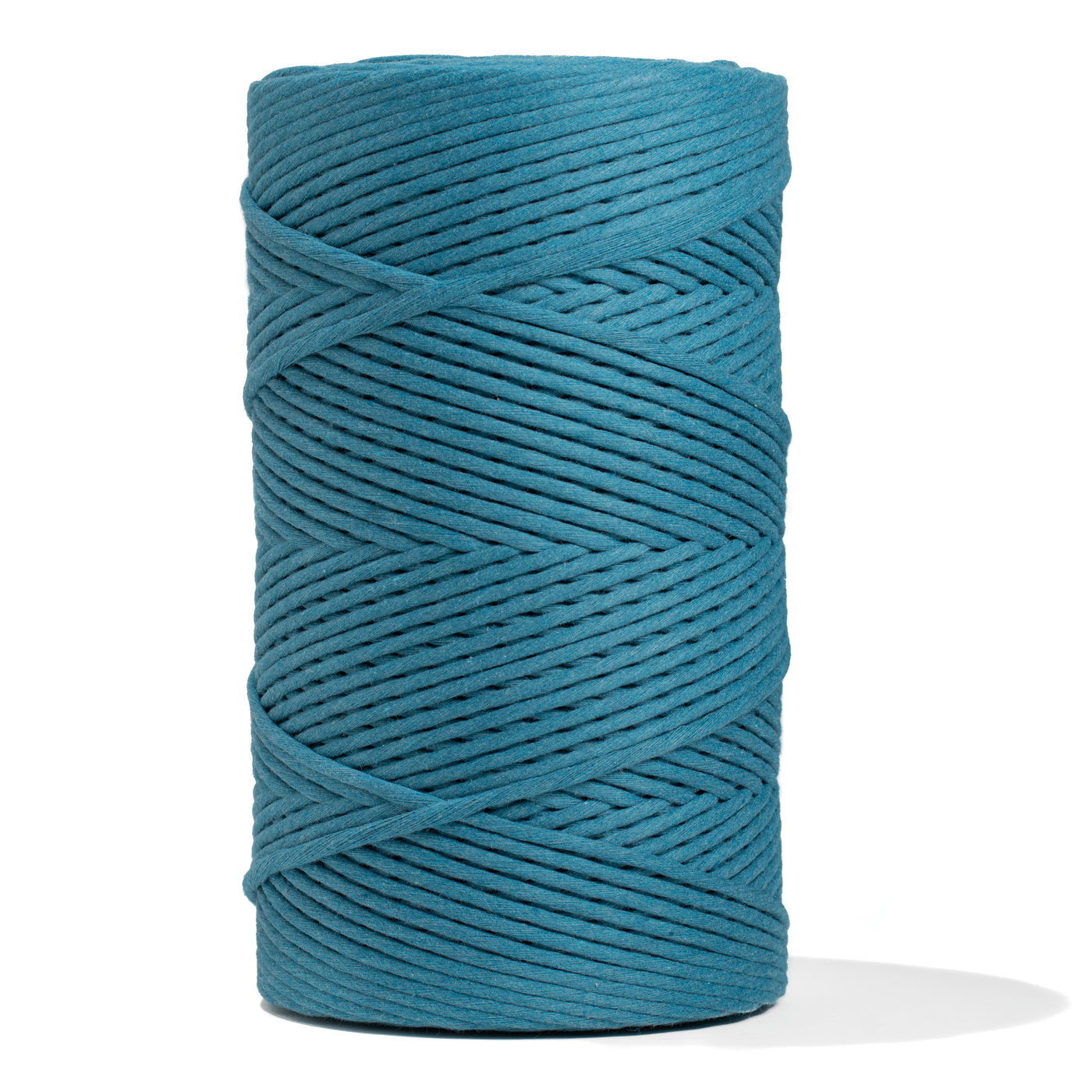 SOFT COTTON CORD ZERO WASTE 4 MM - 1 SINGLE STRAND - OCEAN TEAL COLOR