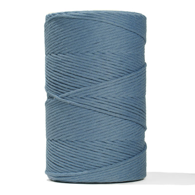 SOFT COTTON CORD ZERO WASTE 4 MM - 1 SINGLE STRAND - PACIFIC BLUE COLOR