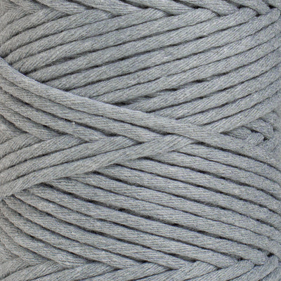 SOFT COTTON CORD ZERO WASTE 4 MM - 1 SINGLE STRAND - STONE GRAY COLOR