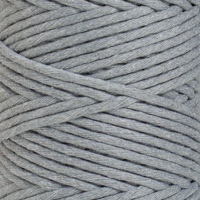 SOFT COTTON CORD ZERO WASTE 4 MM - 1 SINGLE STRAND - STONE GRAY COLOR