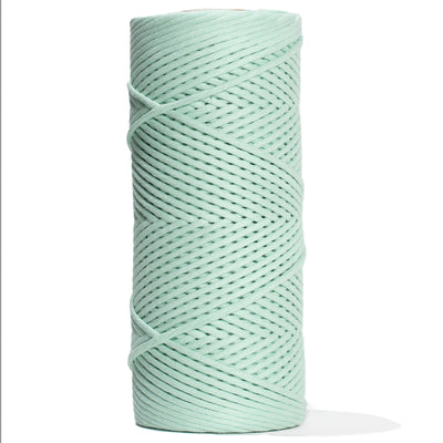 SOFT COTTON CORD ZERO WASTE 4 MM - 1 SINGLE STRAND - MINT COLOR