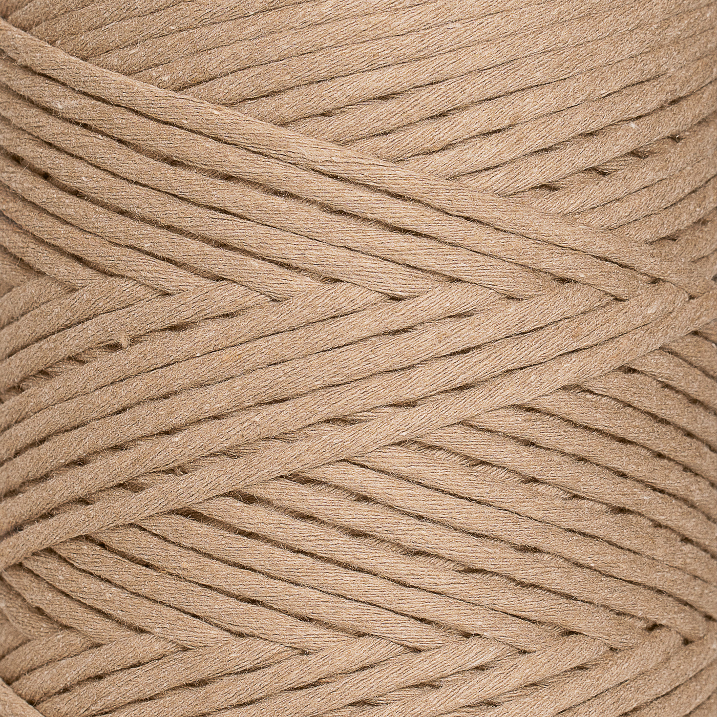 SOFT COTTON CORD ZERO WASTE 4 MM - 1 SINGLE STRAND - MOCHA COLOR