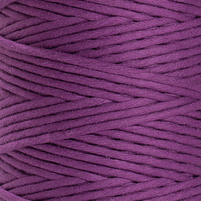 SOFT COTTON CORD ZERO WASTE 4 MM - 1 SINGLE STRAND - ROYAL PURPLE COLOR