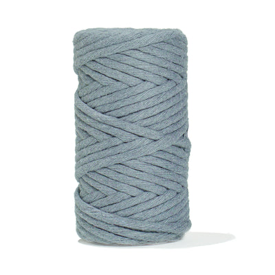 SOFT COTTON CORD ZERO WASTE 4 MM - 1 SINGLE STRAND - CLOUDY BLUE COLOR