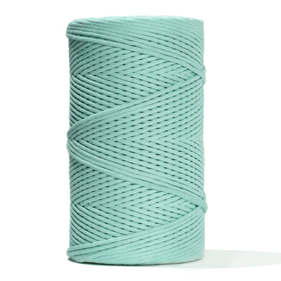 SOFT COTTON CORD ZERO WASTE 4 MM - 1 SINGLE STRAND - BIMINI BLUE COLOR