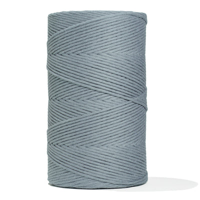 SOFT COTTON CORD ZERO WASTE 4 MM - 1 SINGLE STRAND - CLOUDY BLUE COLOR