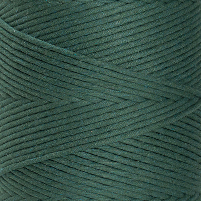 SOFT COTTON CORD ZERO WASTE 4 MM - 1 SINGLE STRAND - DEEP GREEN COLOR