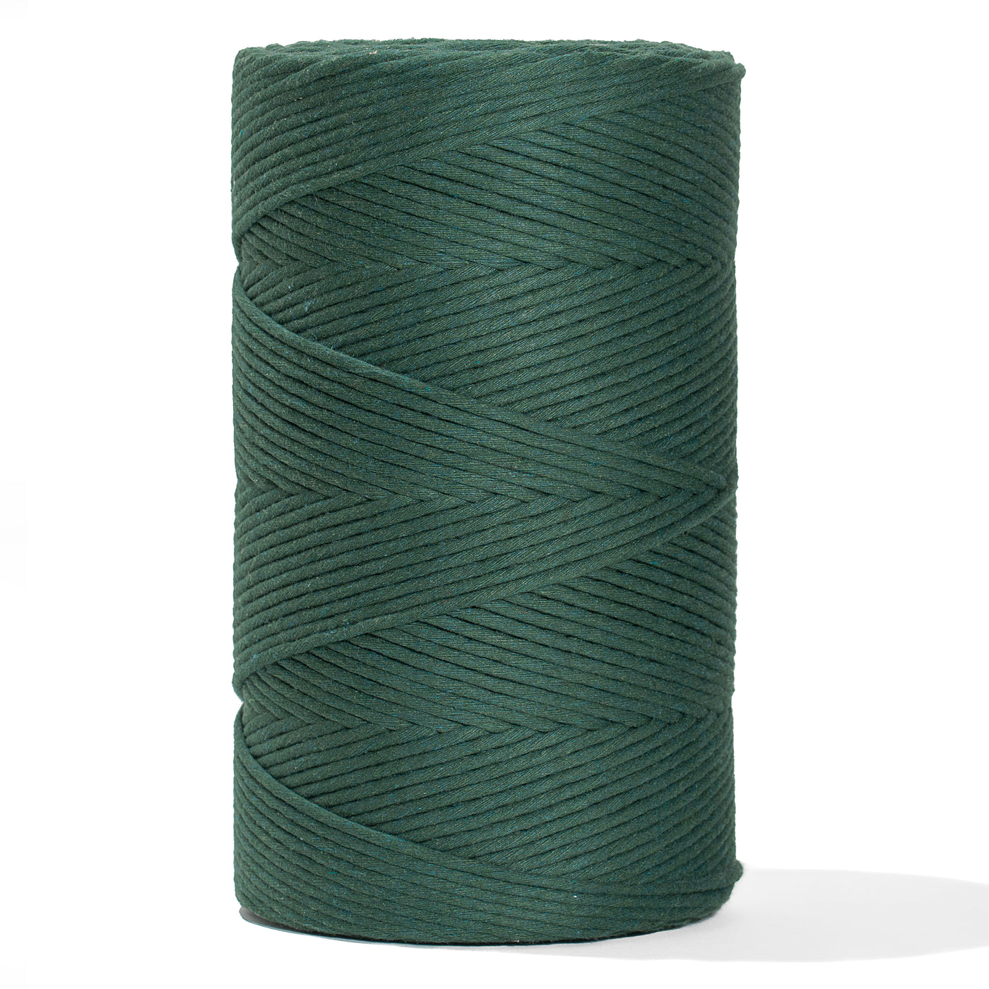 SOFT COTTON CORD ZERO WASTE 4 MM - 1 SINGLE STRAND - DEEP GREEN COLOR