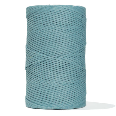 SOFT COTTON CORD ZERO WASTE 4 MM - 1 SINGLE STRAND - OCEAN BLUE COLOR