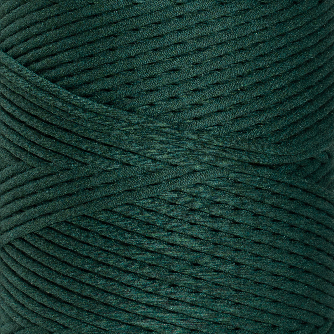 SOFT COTTON CORD ZERO WASTE 4 MM - 1 SINGLE STRAND - FOREST GREEN COLOR