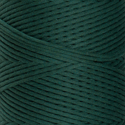 SOFT COTTON CORD ZERO WASTE 4 MM - 1 SINGLE STRAND - FOREST GREEN COLOR