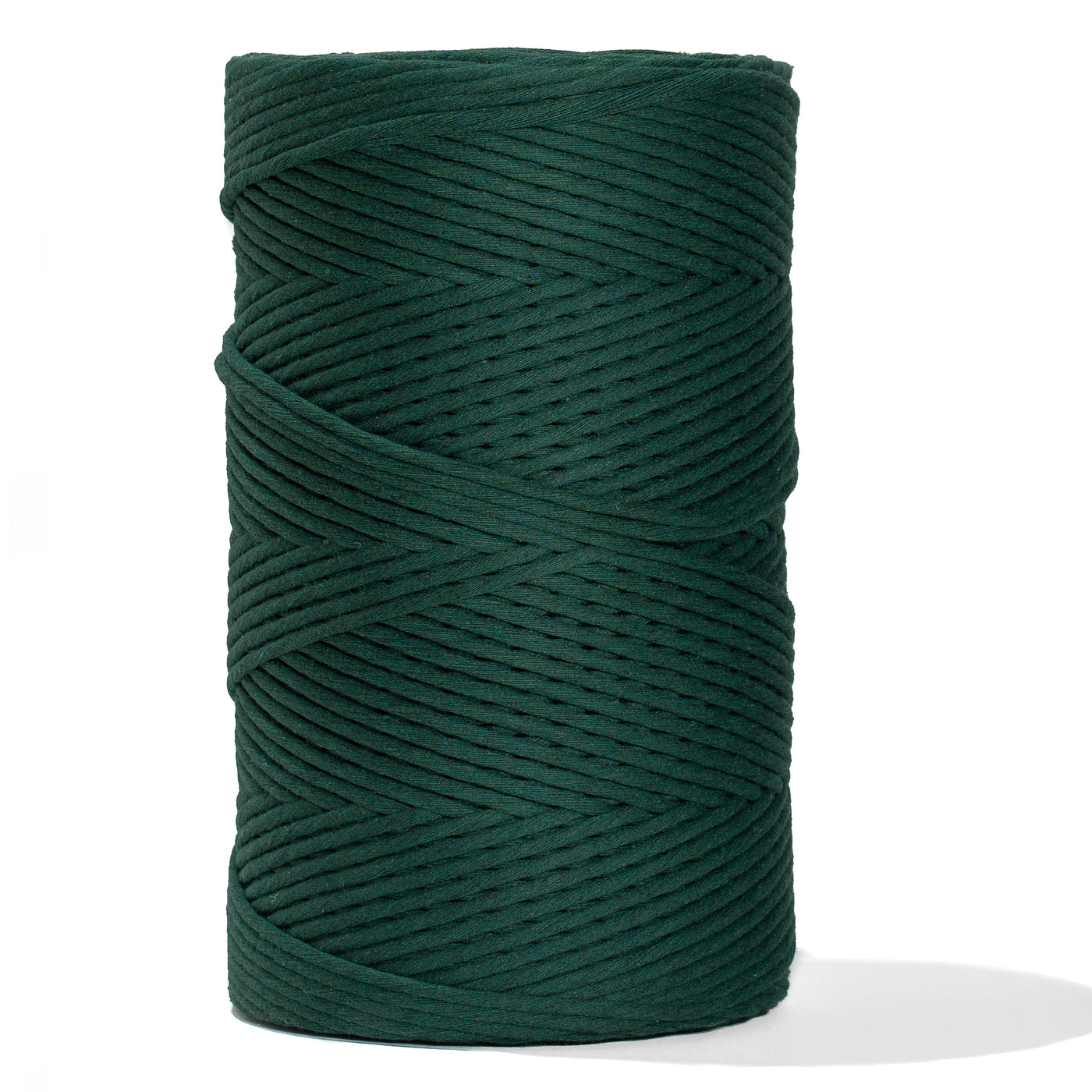 SOFT COTTON CORD ZERO WASTE 4 MM - 1 SINGLE STRAND - FOREST GREEN COLOR