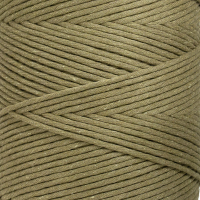 SOFT COTTON CORD ZERO WASTE 4 MM - 1 SINGLE STRAND - TARRAGON COLOR