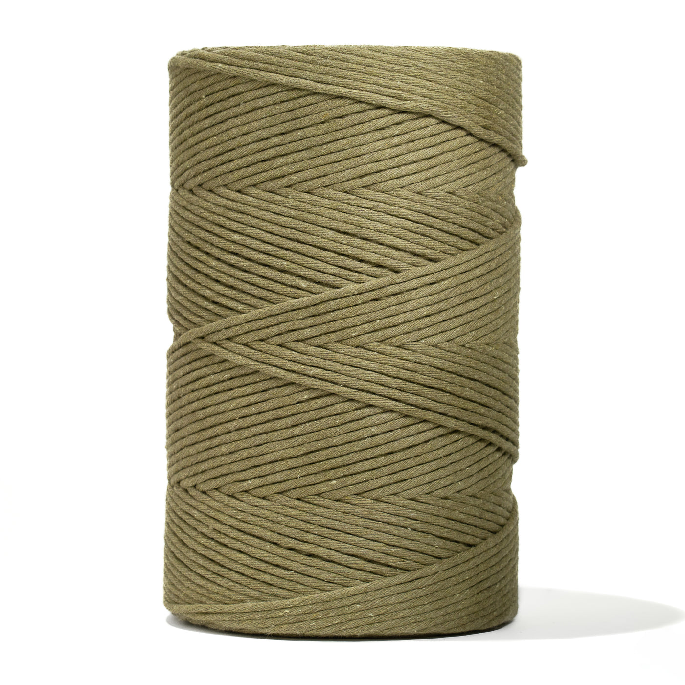 SOFT COTTON CORD ZERO WASTE 4 MM - 1 SINGLE STRAND - TARRAGON COLOR