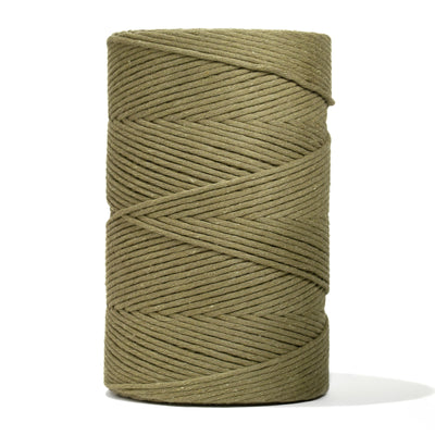 SOFT COTTON CORD ZERO WASTE 4 MM - 1 SINGLE STRAND - TARRAGON COLOR