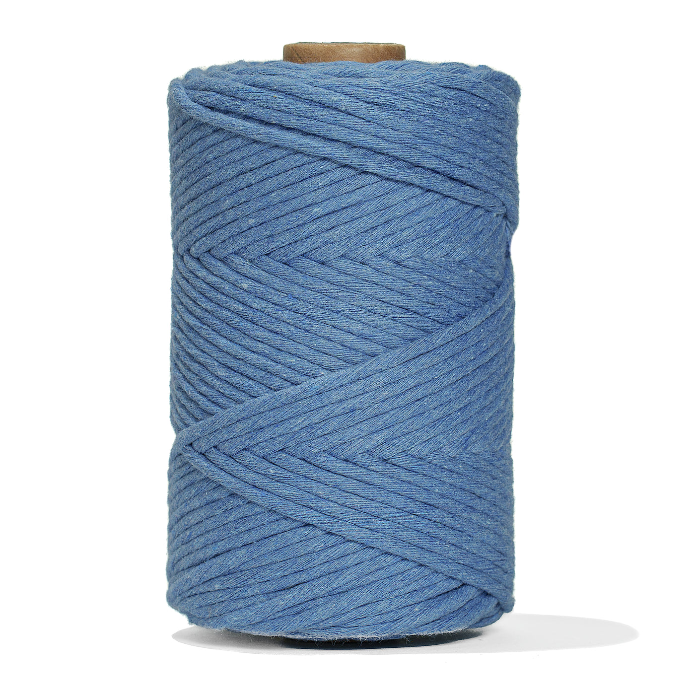 SOFT COTTON CORD ZERO WASTE 4 MM - 1 SINGLE STRAND - AZURE COLOR