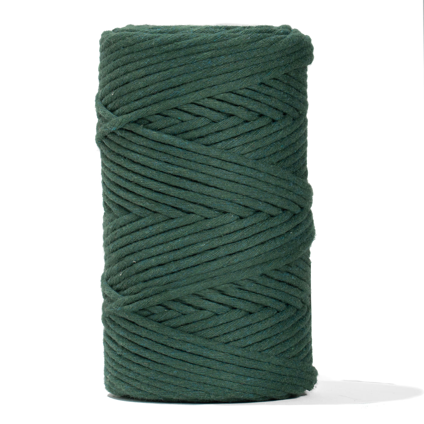 SOFT COTTON CORD ZERO WASTE 4 MM - 1 SINGLE STRAND - DEEP GREEN COLOR