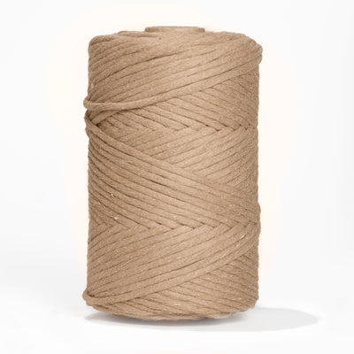 SOFT COTTON CORD ZERO WASTE 4 MM - 1 SINGLE STRAND - MOCHA COLOR