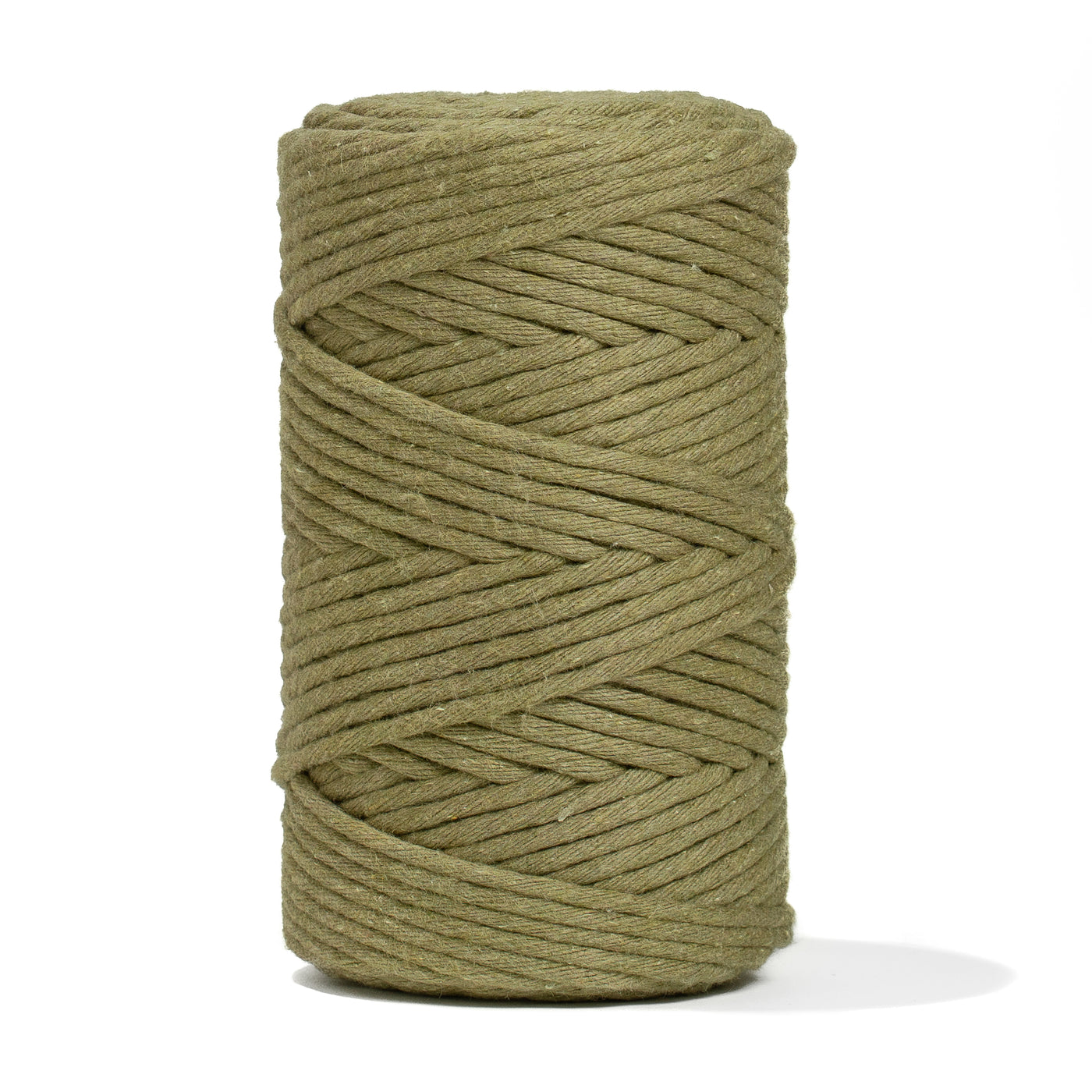 SOFT COTTON CORD ZERO WASTE 4 MM - 1 SINGLE STRAND - TARRAGON COLOR