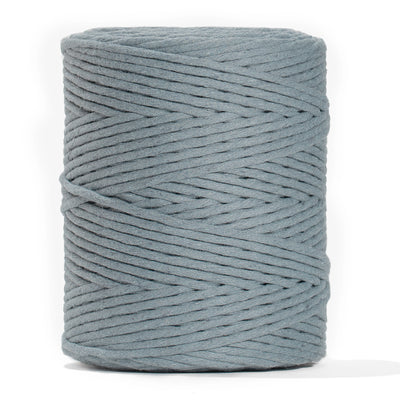 SOFT COTTON CORD ZERO WASTE 4 MM - 1 SINGLE STRAND - CLOUDY BLUE COLOR