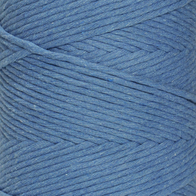 SOFT COTTON CORD ZERO WASTE 4 MM - 1 SINGLE STRAND - AZURE COLOR