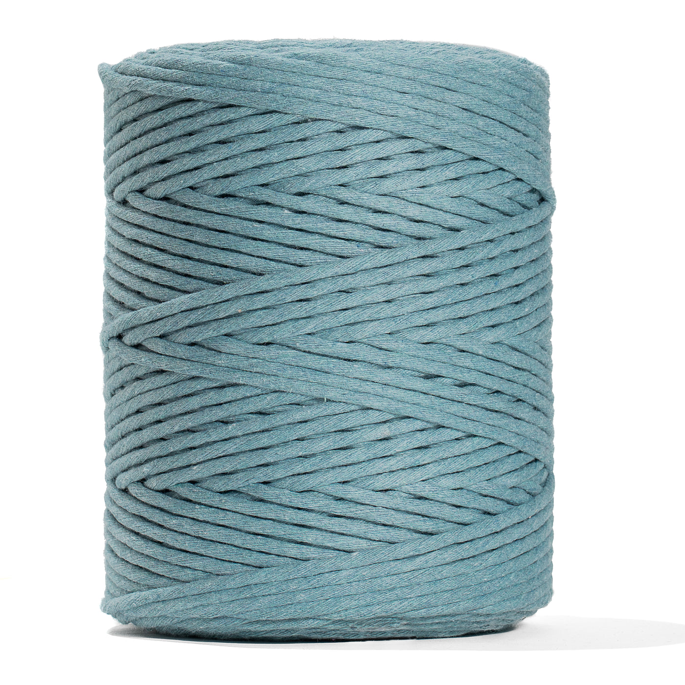 SOFT COTTON CORD ZERO WASTE 4 MM - 1 SINGLE STRAND - OCEAN BLUE COLOR