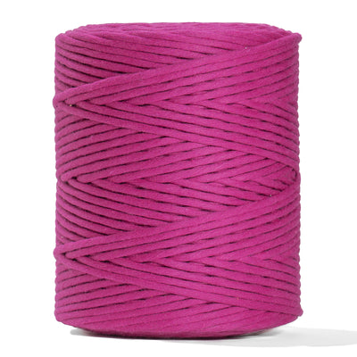 SOFT COTTON CORD ZERO WASTE 4 MM - 1 SINGLE STRAND - RASPBERRY COLOR