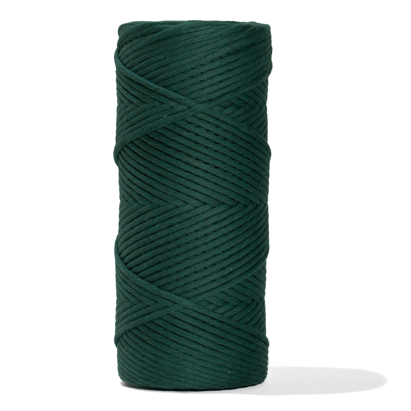 SOFT COTTON CORD ZERO WASTE 4 MM - 1 SINGLE STRAND - FOREST GREEN COLOR